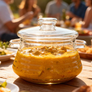 Olla de Cocina de Vidrio de Borosilicato de Alta Calidad Hecha <span class=keywords><strong>a</strong></span> Mano de 3000 oz (118.3 oz), Nuevo Diseño, para Reuniones al Aire Libre, Fiestas, Gran Capacidad - Product Image 4