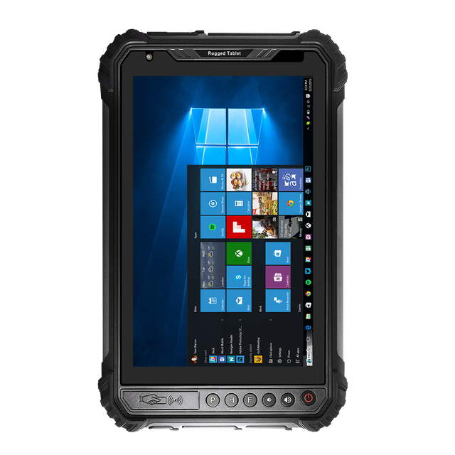 Industrial 8-Inch Windows 10 Tablet PC with UHF NFC 2D Scan Back POGO Pin Touch Screen 4G GPS Intel New Generation in Stock