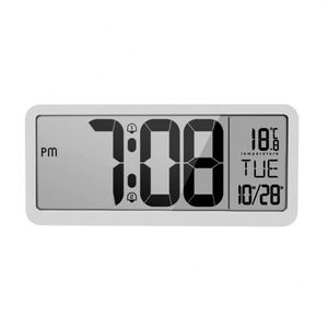 นาฬิกาปลุกดิจิตอล LCD ขนาดใหญ่ สไตล์นอร์ดิกเรียบง่ายทันสมัย นาฬิกาแขวนผนังอิเล็กทรอนิกส์สำหรับห้องนั่งเล่น ควอตซ์ แบบเดี่ยว - Product Image 1