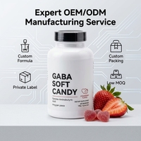 Gummies d'acide gamma-aminobutyrique (GABA) OEM 4 mg pour le soutien du sommeil et la réduction du stress, saveur fraise