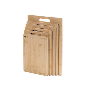 Planche à découper en bambou carrée avec poignée pour la cuisine, le camping en plein air, petite taille portable - Product Image 2