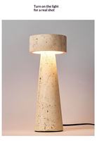 Lampe de table électrique en pierre de travertin de luxe moderne, best-seller, pour la décoration de la maison