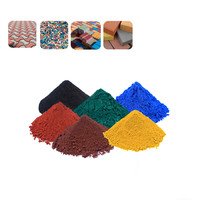 Oxyde de fer rouge/jaune/noir/vert/bleu pigment d'oxyde de fer pour brique ciment en vente en gros