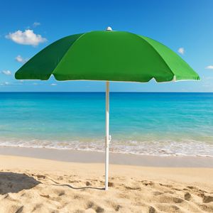 Parasol de plage uni de 180 cm avec mât en acier, matériau TNT, diamètre 180 cm - Product Image 4