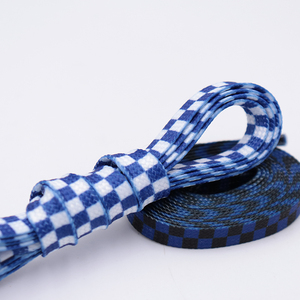 Cordones Planos Personalizados de 8mm con Diseño a Cuadros de Dos Tonos para Calzado Deportivo Casual y Zapatos de Skateboard - Product Image 4