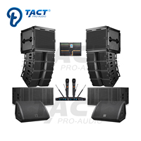 Système de sonorisation professionnel à ligne active double 8 pouces avec amplificateurs pour scène de concert et église