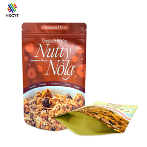 Impresión personalizada a prueba de olores Stand up Zip Lock bolsa para cereales de grano de avena bolsas de embalaje de alimentos PE impresión de huecograbado boquilla superior - Product Image 4