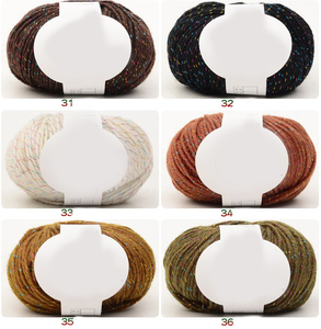 Cổ phiếu bán buôn 50gram mỗi chiếc đầy màu sắc Đồ Nư thành phần của 90% acrylic và 10% <span class=keywords><strong>lurex</strong></span> Chunky đan kim loại sợi cho Crochet - Product Image 6