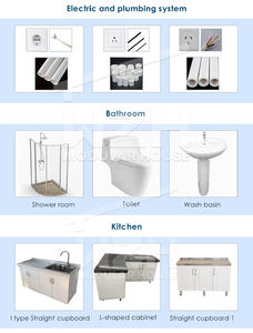 Роскошный 20-футовый расширяемый контейнерный дом с 2 спальнями складной сборный дом с сборной ванной комнатой и внутренним двором... - Product Image 4