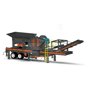 Portable Mobile Hard Stone Rock Jaw Crusher Machine Mobile Crushing And Screening Plant