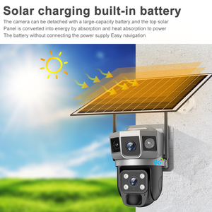 Cámara DE SEGURIDAD <span class=keywords><strong>CCTV</strong></span> para exteriores con energía solar 3MP 4G V380 Pro WiFi Domo PTZ inalámbrico con audio bidireccional y visión nocturna - Product Image 5