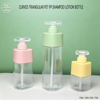 Bouteille vide mate en PET pour soins capillaires, 300/500/750 ml, avec pompe à lotion en acrylique, conteneur de shampoing, vente en gros directe usine