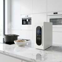 Système RO sans réservoir en plastique à 4 étapes haute capacité, filtre à eau électrique numérique compact de 10 pouces, éléments standard pour usage domestique