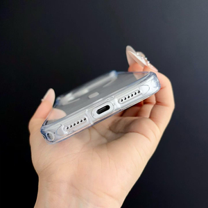 <span class=keywords><strong>Funda</strong></span> Protectora Magnética Transparente Anti-Rayones de Vidrio y Aluminio 9H para iPhone 14 15 16 17 Pro Max, Carcasa de TPU+PC - Product Image 4