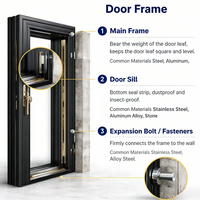 Portes de maison personnalisées, modernes, en acier, pour entrée extérieure et intérieure, portes d'entrée de bâtiment, d'appartement ou de plat, portail d'accès.
