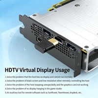 Dummy HDTV Ghost Monitor Headless Dongle HdTV Dummy Plug 4K Display Emulador with LED Light