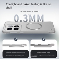 Para Xiaomi 15 Pro funda magnética pintura metálica sin marco Mi 14 Ultra 14T K70 Ultra para Redmi Note 14 cubierta protectora de Cámara dura