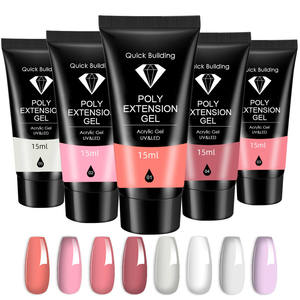 Kit de construction d'ongles en poly acrygel couleur unie 15 ml, durcissement UV LED, pour salon et DIY - Product Image 4