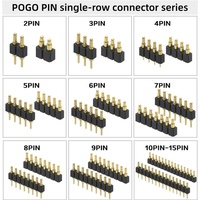 Conector de Clavija Pogo de Latón Chapado en Oro para PCB SMT de 1-20 Pines, Conectores Macho y Hembra, Sondas Personalizables, Conector de Cabezal de Clavija con Resorte