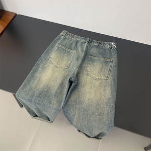 Jeans larghi da uomo di alta qualità Vintage Jeans personalizzati a vita media nuovo stile dritto per <span class=keywords><strong>Y2K</strong></span> Streetwear <span class=keywords><strong>pantaloni</strong></span> in Denim larghi - Product Image 3