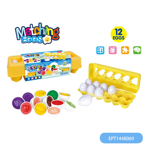 Ept trẻ em Montessori chữ hoa Rau Trái Cây hình dạng câu đố Nhựa Học tập phân loại bảng chữ cái màu sắc nhận dạng trứng phù hợp - Product Image 5