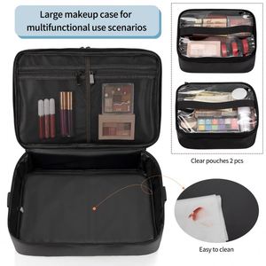 Sac de voyage professionnel pour maquilleur BSCI, double couche XL, organiseur de maquillage pour artiste avec 2 compartiments détachables - Product Image 6