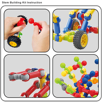 Kit Educativo STEM di Blocchi da Costruzione, Modello di Auto Robot Fai-da-Te, Giocattolo Creativo di Ingegneria per Bambini