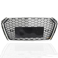 Nouvelle calandre avant en ABS chromé argenté/noir pour Audi A4 S4 B9 2016-2019 Facelift RS4, mise à niveau en maille