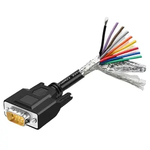 Db9 db15 db25 כבל 24awg 91525 פין הלחמה-אות קו זכר נקבה rs232 תקע יציאת סידורי יציאת USB