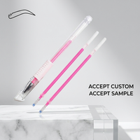 Ensemble de stylos marqueurs pour tatouage avec règle, stériles et médicalement sûrs, pour microblading des sourcils, tatouage et marquage chirurgical de la peau