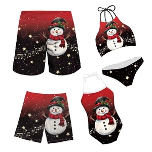 Traje de Baño de Lujo Personalizado ODM con Estampado de Papá Noel, Conjunto de 4 Piezas para Mujer, Bikini, Ropa de Playa, MOQ 50 - Product Image 2