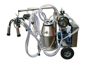 Machine à traire en acier inoxydable à <span class=keywords><strong>prix</strong></span> d'usine, faible bruit, à palette rotative, à aspiration sous vide, avec chariot et seau en acier inoxydable - Product Image 6