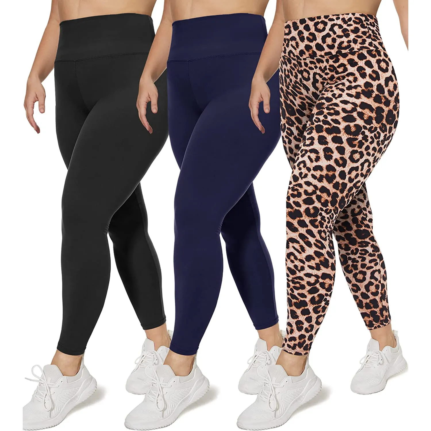 Plus Size Leggings for Women High Waist Workout Stretchy Super Soft Milk Silk Yoga Pants Leggings