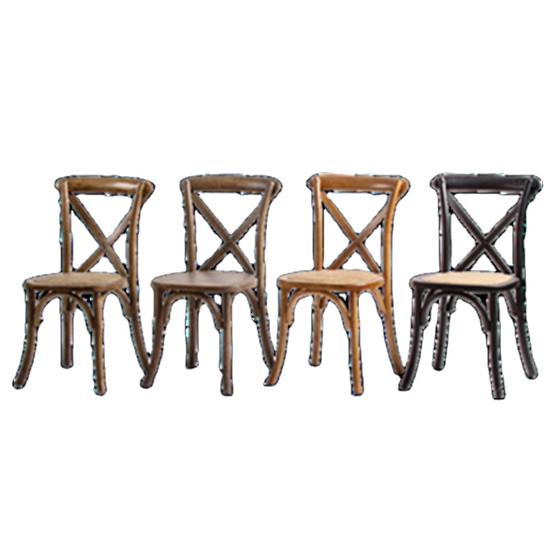 Современный Обеденный Свадебный деревянный стул с перекрестной спинкой