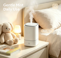 Humidificateur ultrasonique alimenté par USB, mini lampe de nuit LED douce avec aromathérapie, design silencieux et anti-fuite, utilisation domestique et automobile