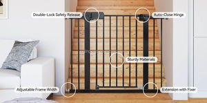 Barrière de sécurité en fer à fermeture automatique en acrylique transparent pour bébés et animaux de compagnie pour escaliers porte maison cuisine carte PC à l'épreuve des enfants - Product Image 6