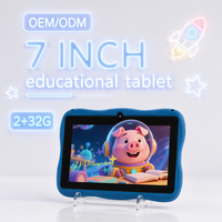 YPORANGECHENG Tablet Anak 7 Inch Laris Manis 2GB 32GB Quad Core MTK 6735 Untuk Sekolah Android 12 Tablet Logo Kustom untuk Anak-Anak