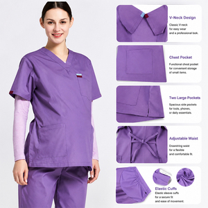 Tenues médicales <span class=keywords><strong>de</strong></span> maternité ANNO : Ensemble extensible avec soutien abdominal pour femmes enceintes, idéal pour médecins et infirmières - Product Image 2