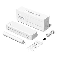 Printer Thermal Mini USB A4 Portabel Nirkabel Bluetooth yang Dapat Disesuaikan untuk Dokumen Kantor, Gambar, dan Struk Thermal