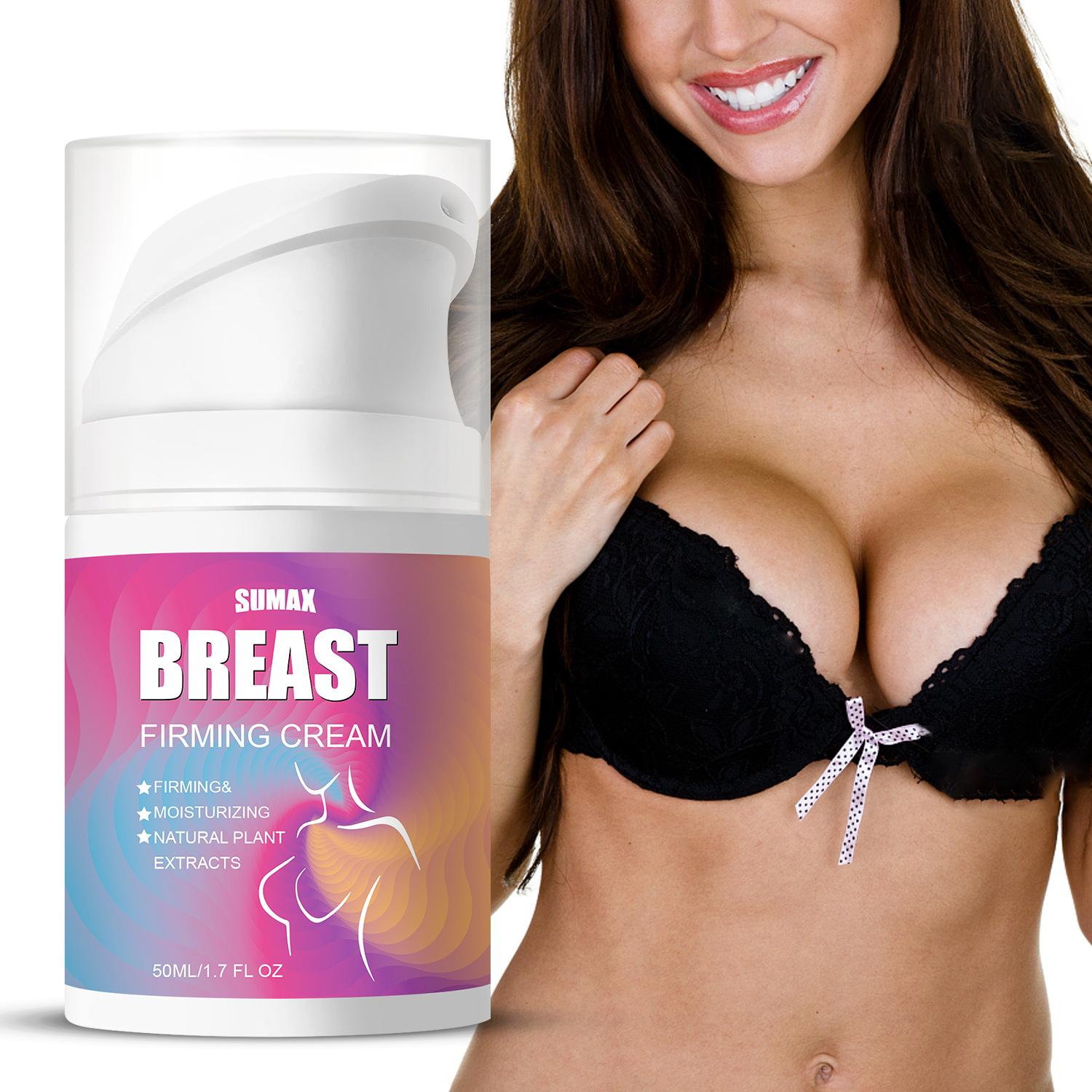 SUMAX Breast Firming Enhancing Lotion Fuller Shape Nourishing Natural Ingredients Formula Bust Firming Cream