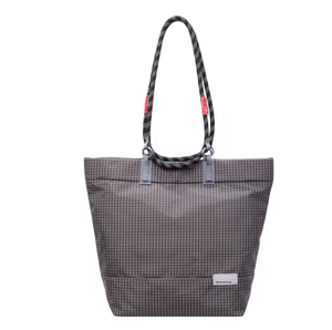 Simple and portable checkered <b>large</b> capacity double-sided multifunctional canvas single fashionable multi-purpose shopping <b>bag</b> - Product Image 2