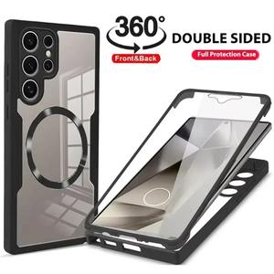 Custodia Magnetica Trasparente con Protezione Schermo Completa 360 PTE per Samsung Galaxy S23 <span class=keywords><strong>S22</strong></span> S24 S25 Ultra A16 A36 A56 A26 - Product Image 2