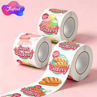Étiquettes d'emballage personnalisées, autocollants adhésifs en vinyle, impression de rouleaux, autocollants ronds pour entreprises, étiquettes alimentaires personnalisées pour gâteaux et pâtisseries