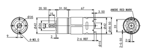 Boîte de vitesses planétaire personnalisée <span class=keywords><strong>5</strong></span> Volts 12 Volts 24Volts 14 Watt 75 Rpm Petit moteur à courant continu Moteur à engrenages permanent - Product Image 4