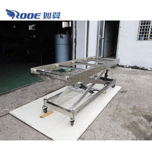 GA500A अंतिम संस्कार स्टेनलेस स्टील Cadaver हाइड्रोलिक Mortuary लाश शरीर चोर ट्राली - Product Image 6