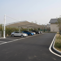 Abri de voiture, entrepôt et garage préfabriqué moderne en métal, résistant au feu, avec structure en membrane PTFE et résine PVDF, pour extérieur, vente en gros à prix abordable