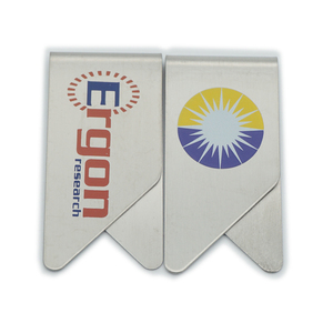 Pince à billets en acier inoxydable et métal de forme carrée, Logo imprimé personnalisé, 50 pièces - Product Image 5