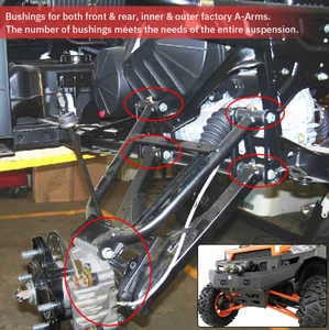 54 قطعة <span class=keywords><strong>ATV</strong></span> UTV XP 900 1000 كاملة التحكم ذراع أمامي وخلفي كيت جلبة تعليق - Product Image 5