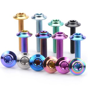 Tornillos de Cabeza Torx de Aleación de Titanio con Recubrimiento de Zinc, Rosca Fina Métrica M6 ANSI/JIS/ISO, Clase 8.8, Diámetro de Cabeza de 10 mm - Product Image 1