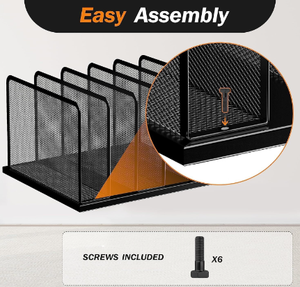 Desk <b>File</b> <b>Organizer</b> Upright Mesh Desktop <b>Organizer</b> <b>File</b> Sorter Office Organization <b>File</b> Holder for Home Office and Classroom - Product Image 3